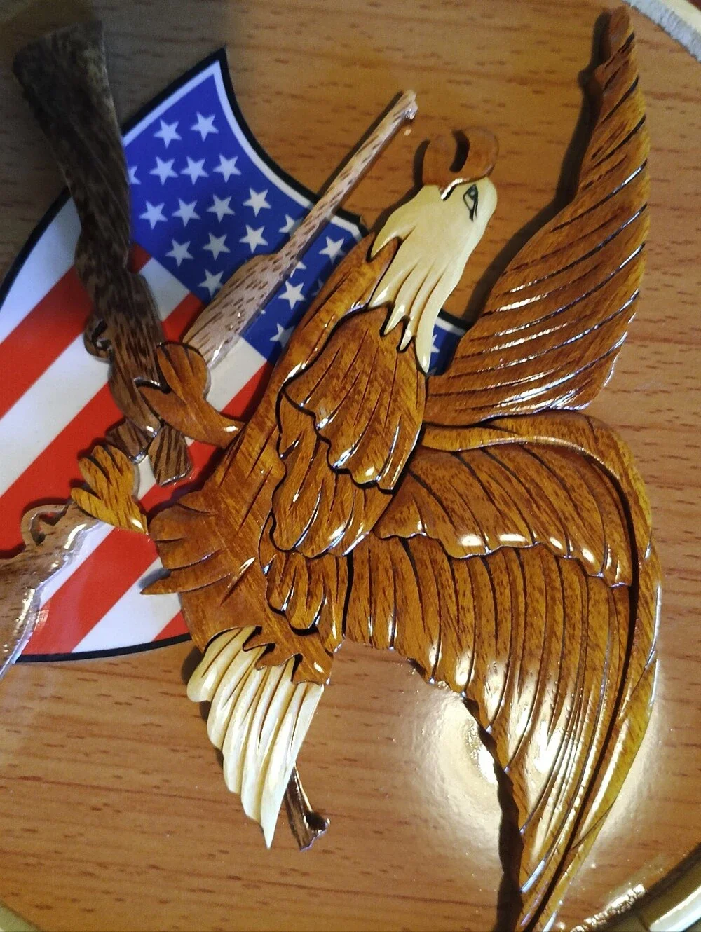 National Rifle Association Wall Plaque with Eagle and Flag